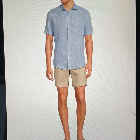 Murano Baird McNutt Linen 8" Inseam Drawstring Shorts NWT - Picture 3 of 6